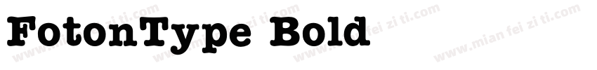 FotonType Bold字体转换